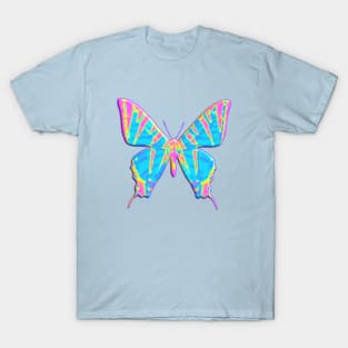 Aqua and Pink Tiger Swallowtail Butterfly T-Shirt